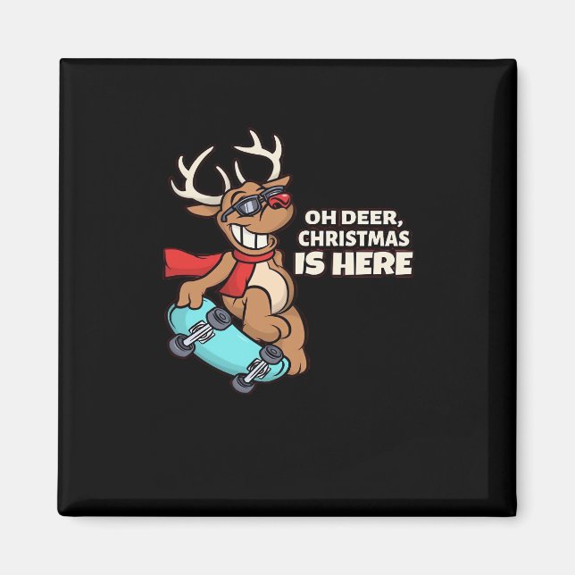 Oh Deer Christmas Celebration Holiday Design  Magnet (Front)