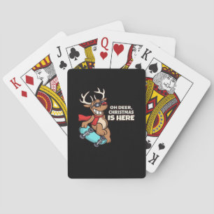Oh Deer Christmas Celebration Holiday Design Playing Cards