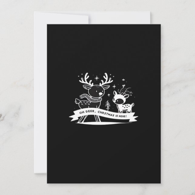 Oh Deer Christmas Celebration Holiday Style Card (Front)