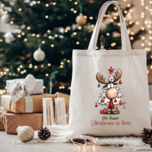 Oh Deer Christmas Is Here Cute Funny Reindeer