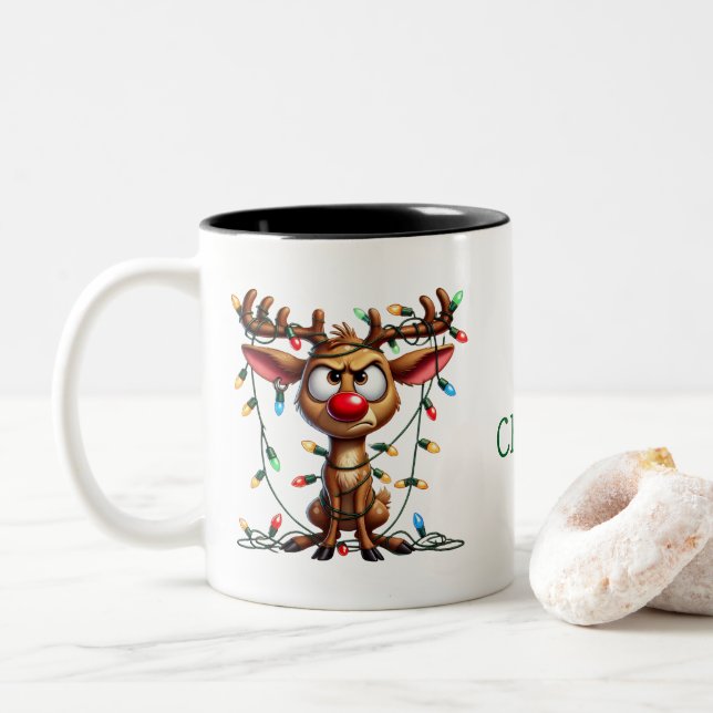 Oh Deer! Christmas is here! Mug (With Donut)