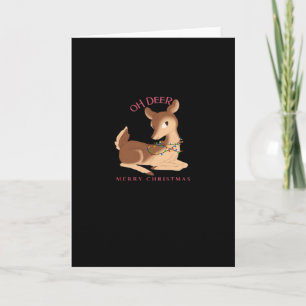 Oh Deer Christmas Modern Design Card