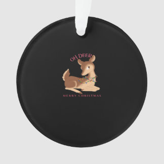 Oh Deer Christmas Modern Design Ornament