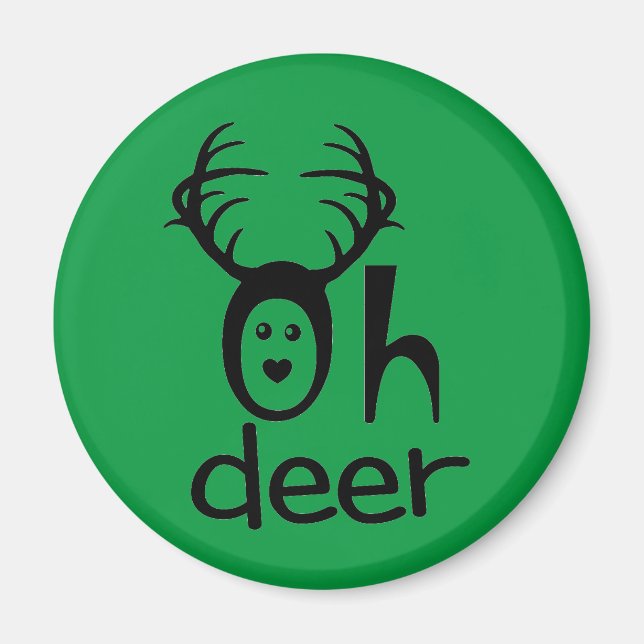 Oh Deer - Christmas Party Favours Magnet (Front)