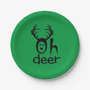 Oh Deer - Christmas Party Paper Plates