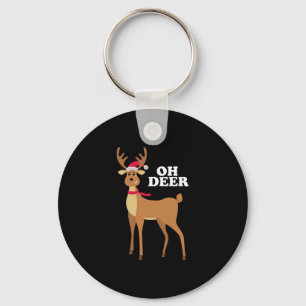 Oh Deer - christmas reindeer Keychain