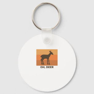 Oh Deer Classic Simple Design Keychain