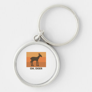 Oh Deer Classic Simple Design  Keychain