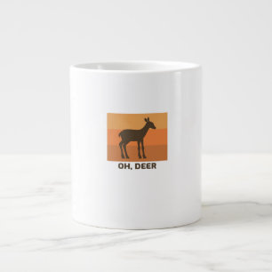 Oh Deer Classic Simple Design Large Coffee Mug