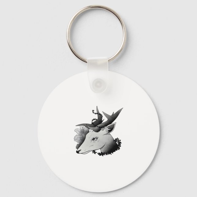 Oh Deer Classic Style Keychain (Front)