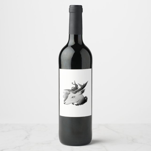 Oh Deer Classic Style  Wine Label (Front)