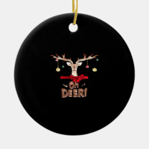 Oh Deer Classic Vibe Ceramic Ornament