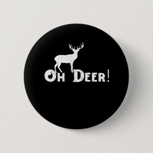 Oh Deer Clean Graphic Style  2 Inch Round Button