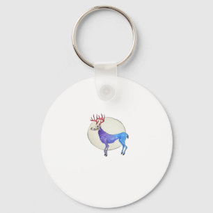 Oh Deer Clean Graphic Style Keychain