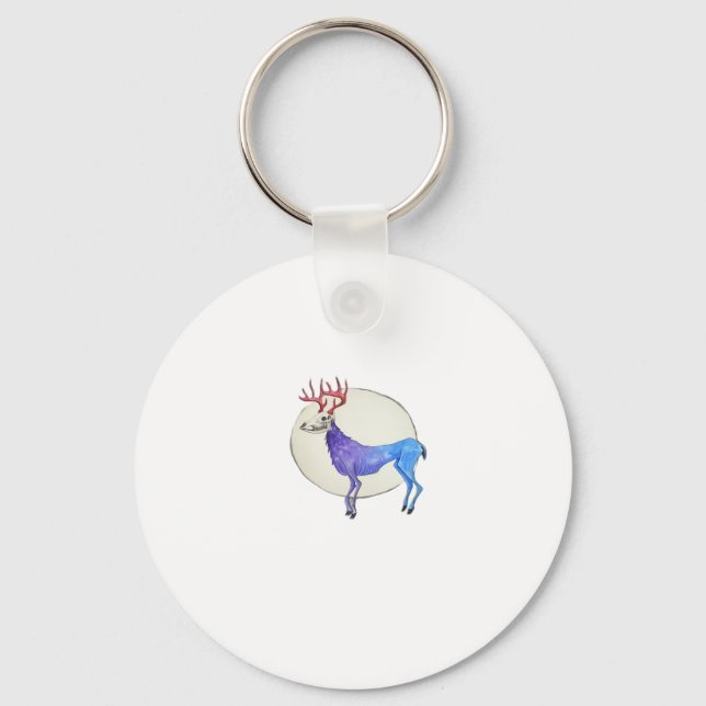 Oh Deer Clean Graphic Style Keychain (Front)