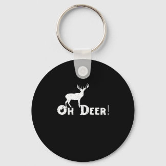 Oh Deer Clean Graphic Style Keychain