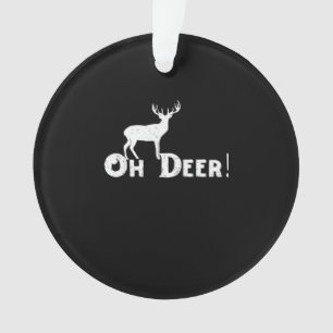 Oh Deer Clean Graphic Style Ornament
