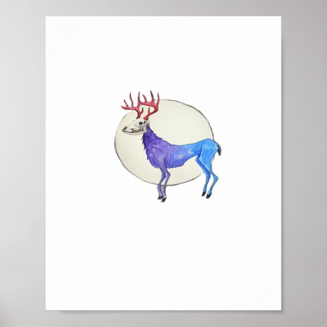 Oh Deer Clean Graphic Style  Poster (Front)