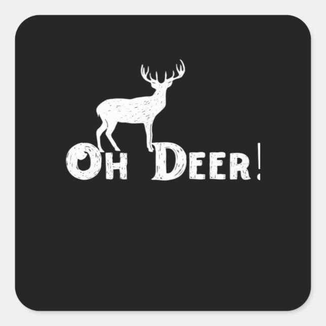 Oh Deer Clean Graphic Style  Square Sticker (Front)