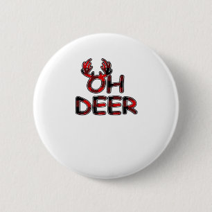 Oh Deer Clean Layout  2 Inch Round Button