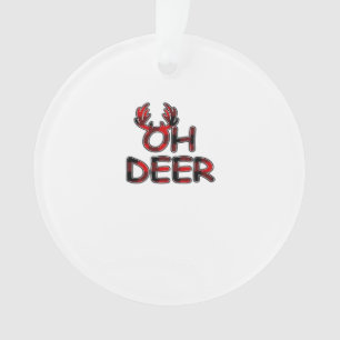 Oh Deer Clean Layout Ornament