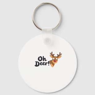 Oh Deer Clean Minimal Seeing Keychain