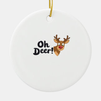 Oh Deer Clean Minimal Seeing Ornament