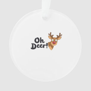 Oh Deer Clean Minimal Seeing Ornament