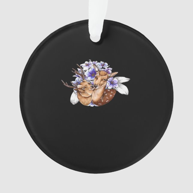 Oh Deer Clean Minimal Style Ornament (Front)