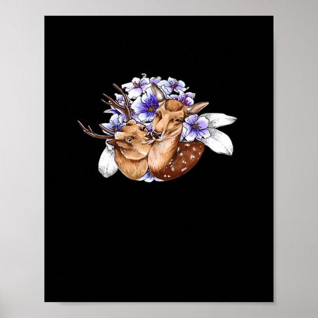 Oh Deer Clean Minimal Style  Poster (Front)