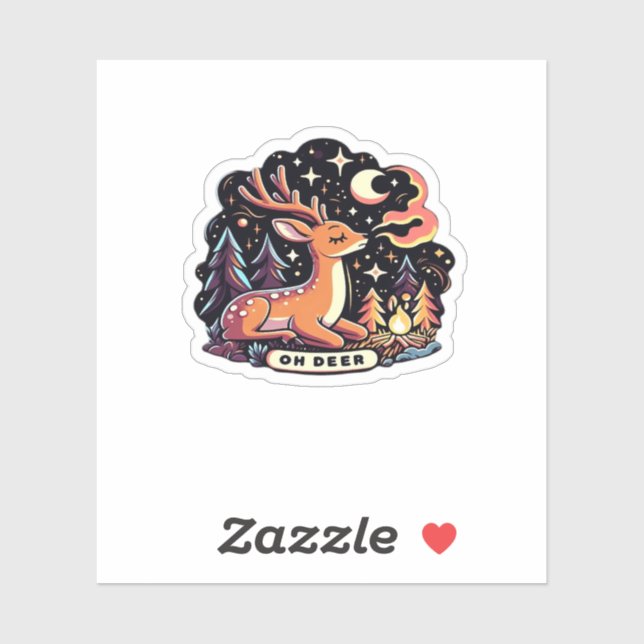 Oh Deer Contemporary Graphic Vibe  (Sheet)