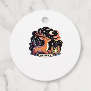 Oh Deer Contemporary Graphic Vibe Favour Tags