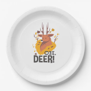 Oh Deer Contemporary Minimal Look  Paper Plate