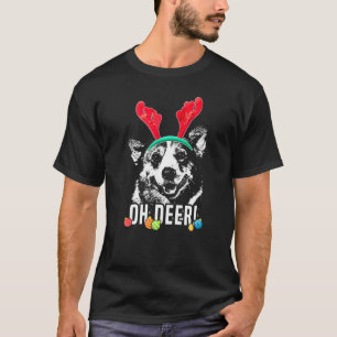 Oh Deer Corgi Xmas Premium T-Shirt