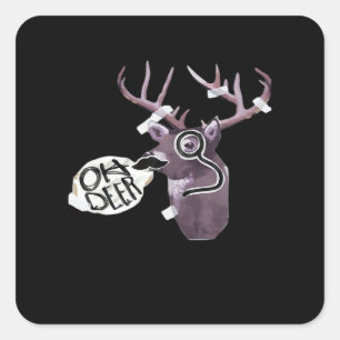Oh Deer Creative Signature Design  Square Sticker