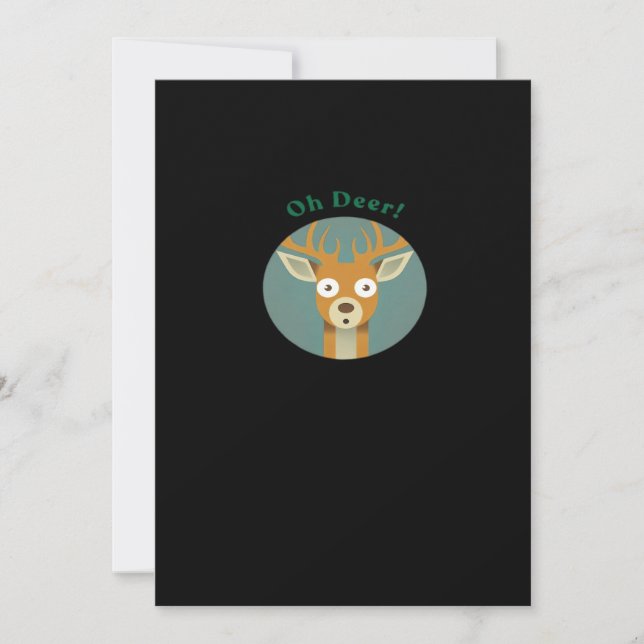 Oh Deer Creative Style Holiday Card (Front)