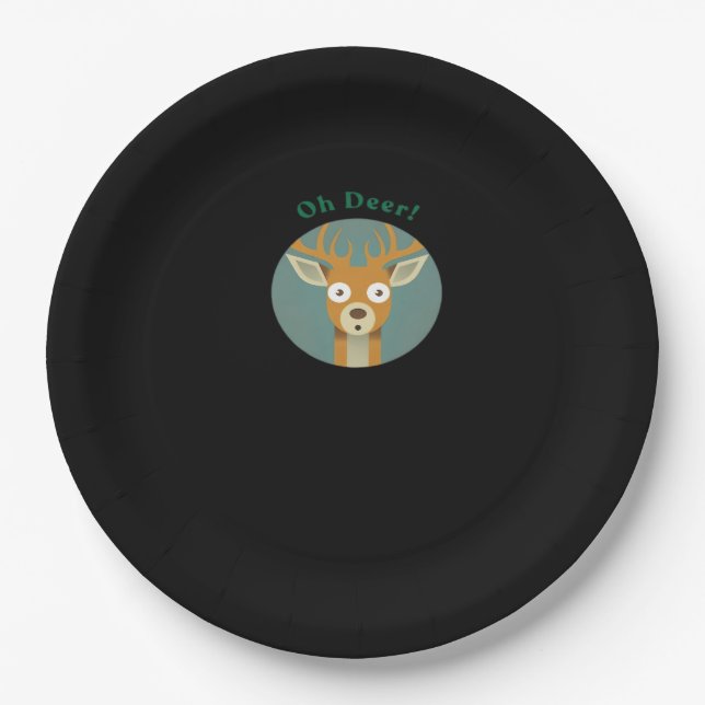 Oh Deer Creative Style  Paper Plate (Front)