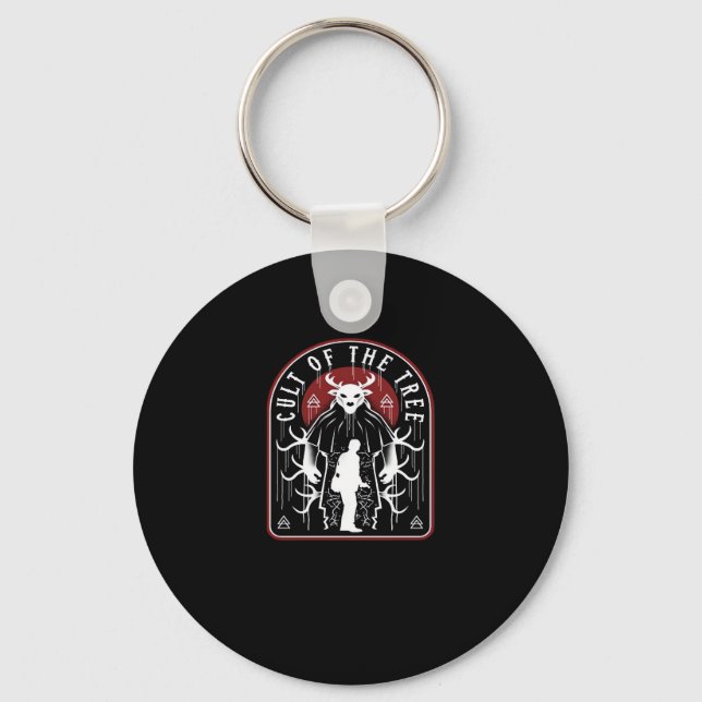Oh Deer Cult Of The Tree Artistic Style Keychain (Front)