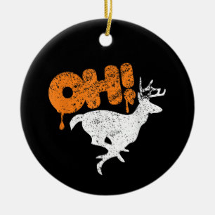 Oh Deer! Distressed Funny Pun Animal lover Ceramic Ornament