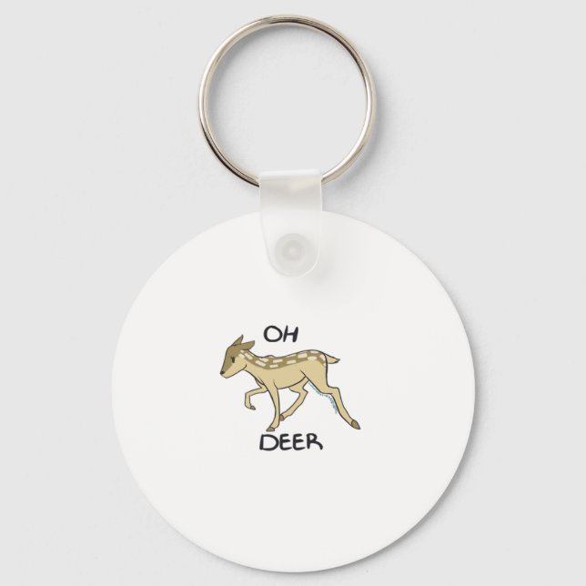 Oh Deer Elegant Timeless Style Keychain (Front)