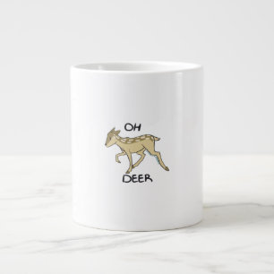 Oh Deer Elegant Timeless Style Large Coffee Mug