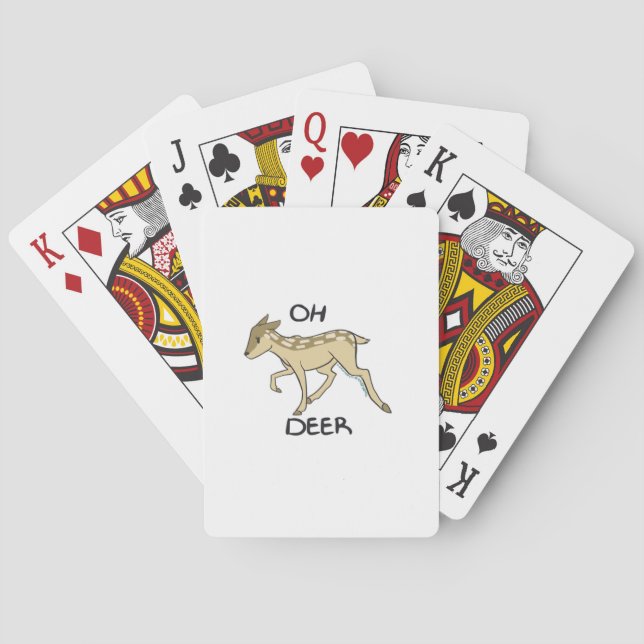 Oh Deer Elegant Timeless Style  Playing Cards (Back)