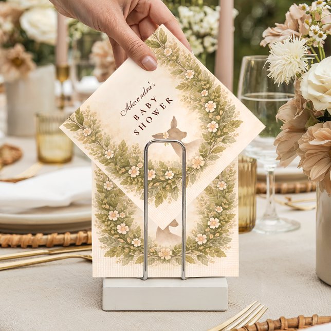 Oh Deer Forest Baby Shower Napkin (Creator Uploaded)