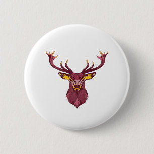 Oh Deer Fresh Modern Design  2 Inch Round Button