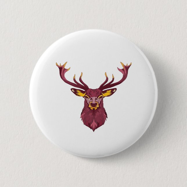 Oh Deer Fresh Modern Design  2 Inch Round Button (Front)