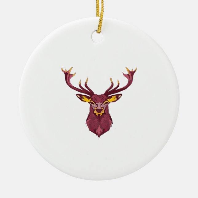 Oh Deer Fresh Modern Design Ceramic Ornament (Front)