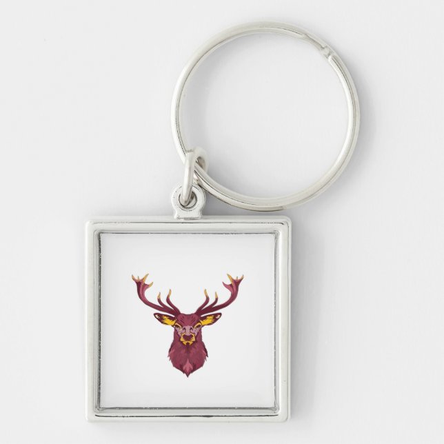 Oh Deer Fresh Modern Design  Keychain (Front)