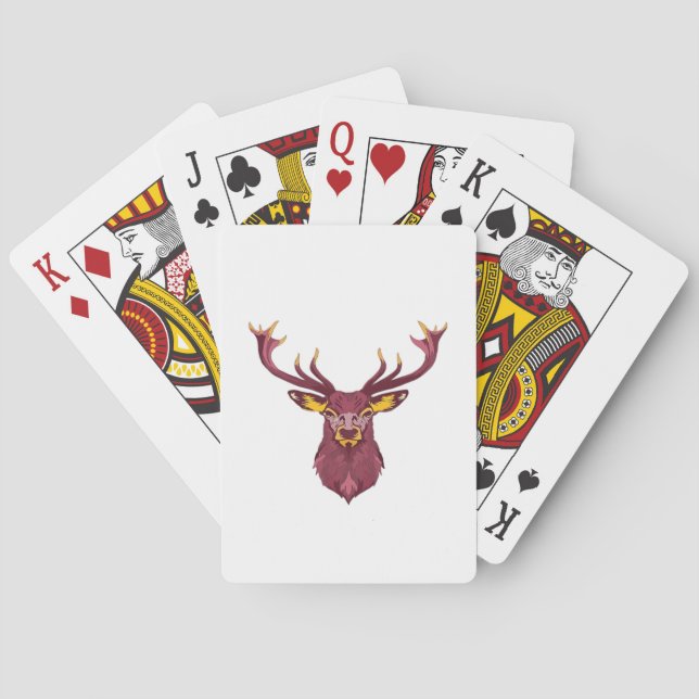 Oh Deer Fresh Modern Design  Playing Cards (Back)