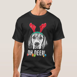 Oh Deer Funny Harrier Xmas T-Shirt