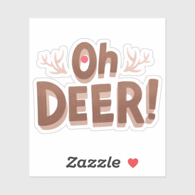 Oh Deer Funny Pun Humour (Sheet)
